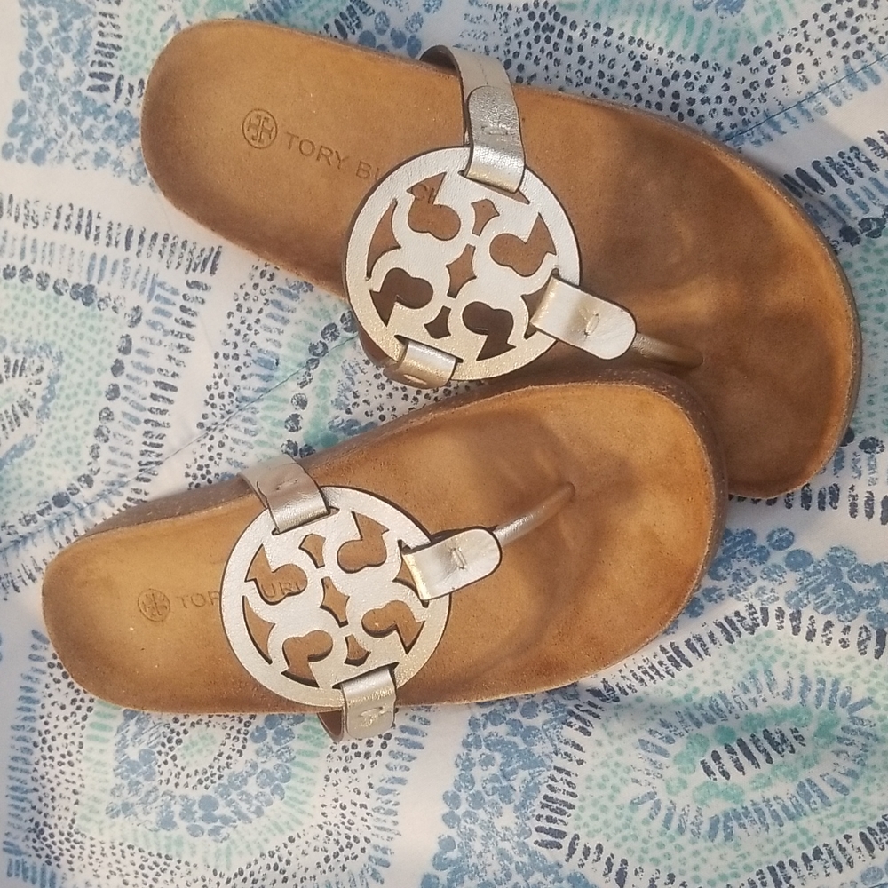 Tory Burch Miller Cloud Metallic Goat Leather/Cork